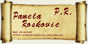 Pamela Rošković vizit kartica